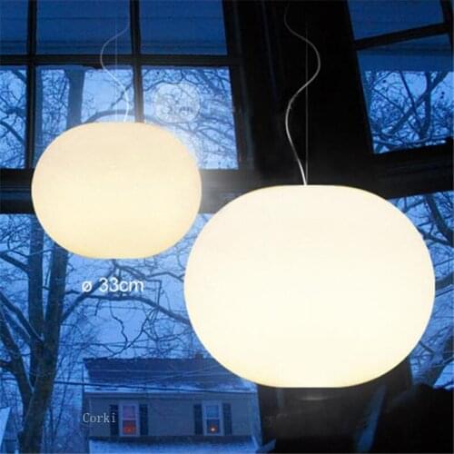 Nordic Oval Milk White Glass Pendant Lamps Modern Office Bar Cafe Restaurant Dinning Room Hall Home decor Bedside pendant Light