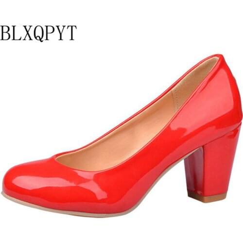 BLXQPYT 2017 New Big Size 34-43 4 Colour Spring Autumn Pumps High Heels for Women Dress PU Party Wedding Shoes 222-2