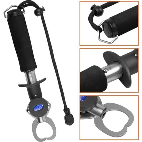 JSM Portable Fish Lip Grabber Gripper Grip Tool Fish Holder Stainless Steel fishing Tackle with the Spring Scale