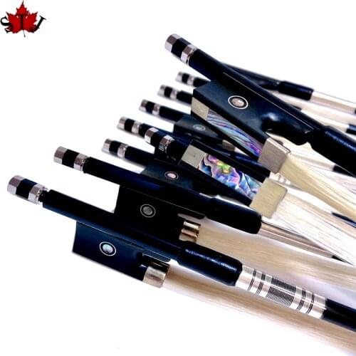 10pcs Strong Professional black Carbon fiber violin bow 4/4 #7074