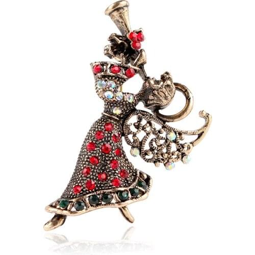 Christmas Series Brooch Pin Christmas Rhinestone Brooch Pin Christmas Gift