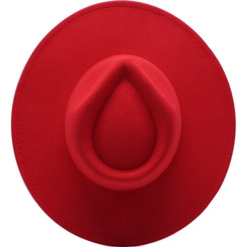 Bige brim fedora hat drop Cowboy Hat For Women And Men Double-sided Color Cap Wool Bowler Hat Wholesale 2020