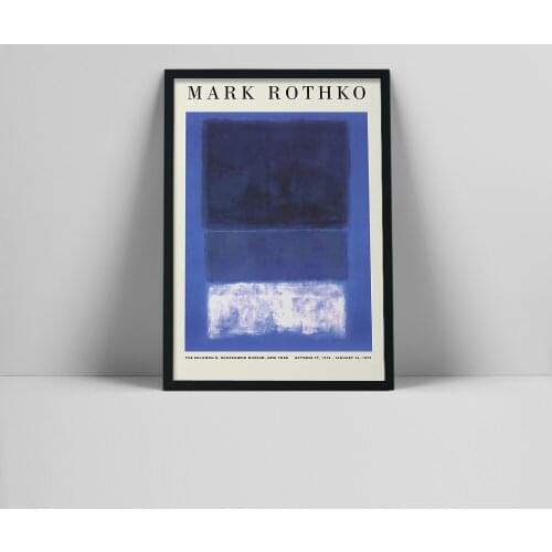 Mark Rothko Exhibition Museum Modern Blue Minimal Art Wall Pictures Canvas Prints Abstract Art Posters Living Room Decoration