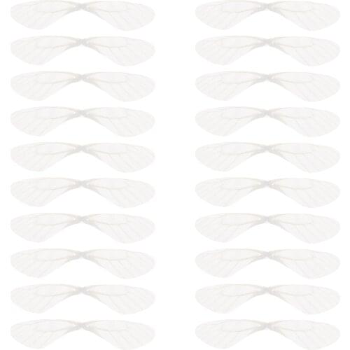 20pcs Simulated Dragonfly Wing Decoration DIY Sewing Wing Earrings Apparel Sewing Fabric DIY Craft Supplies