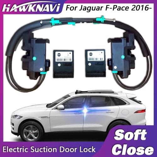 Smart Electric Suncion Door Lock for Jaguar F Pace F-Pace X761 2016- Auto Soft Close Super Silence Anti Pinch Car Vehicle Door