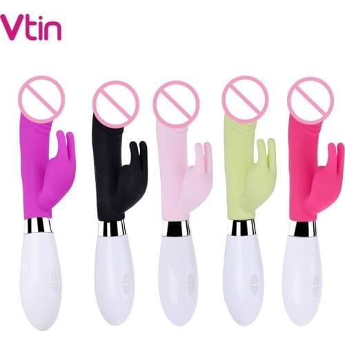 10 Speed Dildo Rabbit Vibrator for Woman Vaginal Clit Stimulator AV Vibrators Femme G Spot Masturbator Adult Sex Toys for Women