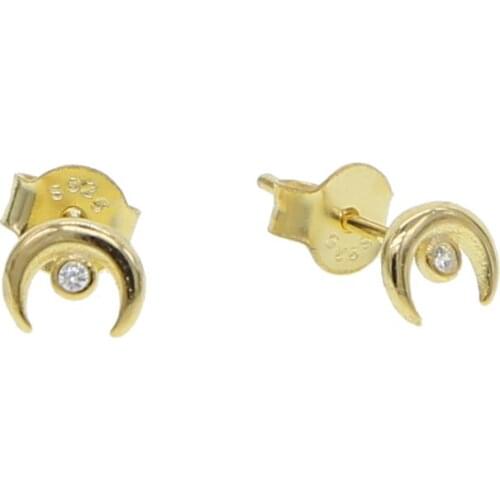 Brincos New Rushed Earrings Brinco 2020 Elegant Cute Mini Girl Women Jewelry 100% 925 Sterling Silver Single Cz Stud Earring