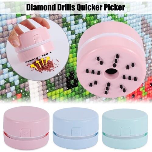1 PC New Mini Diamond Drill Picker Desktop Spilled Diamonds Cleaner DIY 5D Diamond Painting Cross Stitch Embroidery Accessories