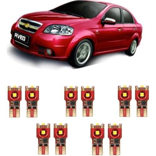 10pc w5w Car LED lighting For chevrolet lacetti aveo CAMARO IMPALA KALOS MATIZ NIVA NUBIRA ORLANDO SPARK interior light kit