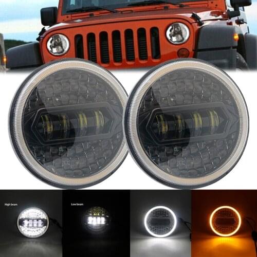 2 pcs Universal 7" Led Car Motorcycle Headlight For BMW Softail Cafe Racer Motorcycle Accessor