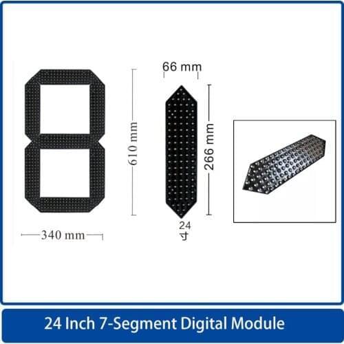 4pcs/Lot 24 Inches7 Segment of the Number Module,LED clock screen / Oil price screen / Scoreboard,Outdoor highlight screen