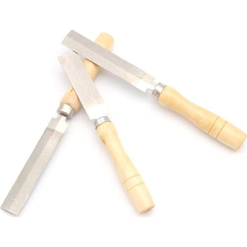 1pcs 3“ 4” 5” Titanium Plated Diamond Rhombic File for Diamond Wood Carving Metal Glass Grinding Woodworking Garden Tool