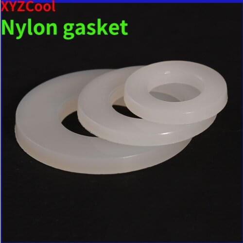 White black nylon plastic flat gasket washer m2-m20 20Pcs