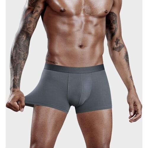 Men Modal Boxer Underwear Men Sexy U Convex Panties Mid-waist Antibacterial Breathable Man Boxers Male Solid Shorts Underpants