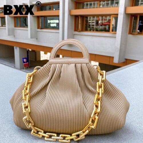 [BXX] Vintage PU Leather Shoulder Bags for Women 2021 High Capacity Hand Bag Lady Winter Branded Trend Handbags and Purses HP126