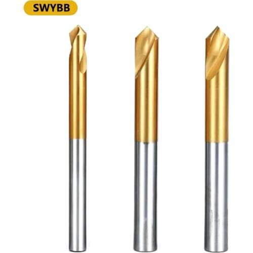HSS Spot Drill 60 90 120 Degree NC CNC Center Bit TiN Coated Prepare Guide Pilot Hole Chamfer Machine Tool