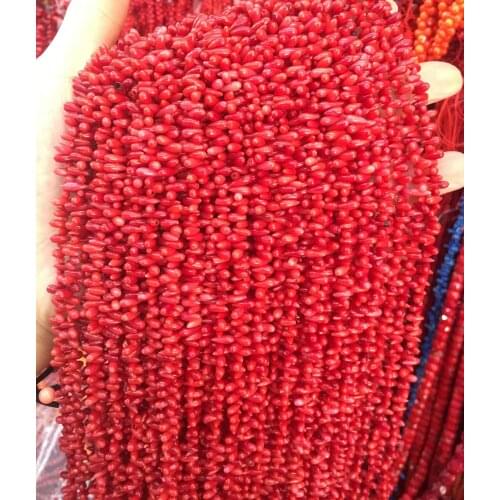Artificial coral Beaded irregular shape red coral isolation loose beads For jewelry making DIY bracelet necklace accessorie