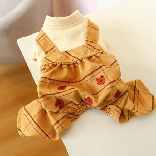 Dog Overalls Jumpsuit Autumn Winter Pet Clothes Dog Clothing Pants Yorkies Pomeranian maltese Shih Tzu Bichon Poodle Costume