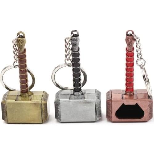 Creative Trinket Hammer Key Chain Opener Men Bar Bottle Opener Keyrings Car Keychain Movie Fans Gift