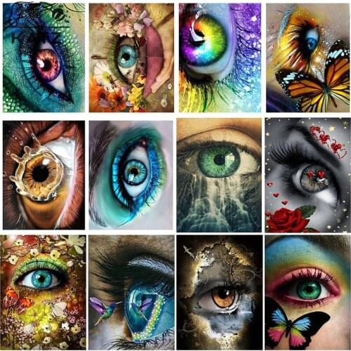 Big Eyes Diamond Painting Kit Aesthetic Art Picture Embroidery Crossing Diy Portrait Mosaic Gift Cross Stitch Home Decoration