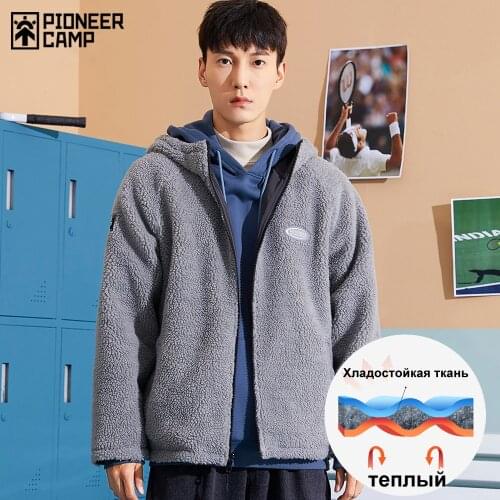 Pioneer Camp Winter Warm Fleece Jackets Men Thicker Hooded Windproof Winter Mens Clothing 2020 XLW023071
