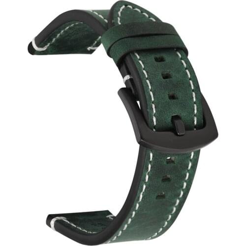 Vintage Crazy Horse Genuine Leather Watchbands 18mm 20mm 22mm 24mm Men Quick Release Watch Straps Watch Accessories