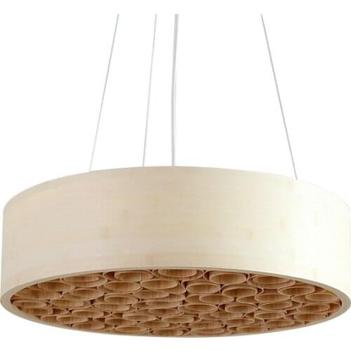 Modern Minimalist Bamboo Pendant Lights Round. Ac 110v/220v E27 Creative Living Room Bed Room Suspension Light Rural Countryside