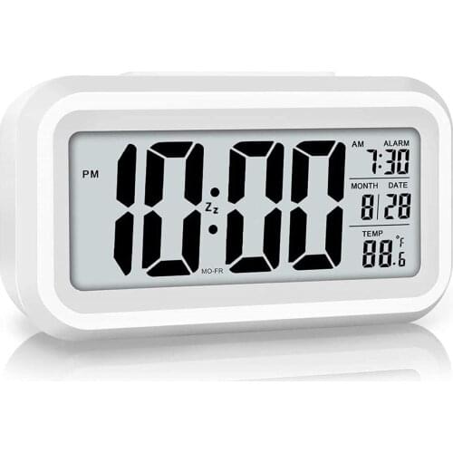 LED Digital Alarm Clock Electronic Digital Alarm Screen Desktop Clock For Home Office Backlight Snooze Data Calendar Desk Clocks