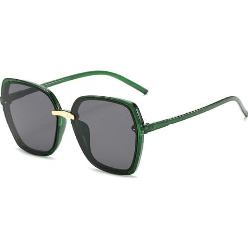 Square Frame Women Men Sunglasses Gray Tan Lens UV400 Eye Protection Girl Sexy Ladies Fashion Outdoor Eyewear