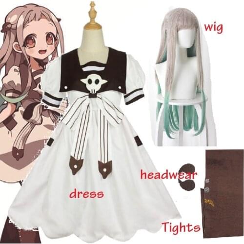 Anime Nene Yashiro Cosplay Costume Jibaku Shounen Hanako Kun Cosplay Wig Women Toilet-Bound Hanako-Kun Dress For Halloween Party