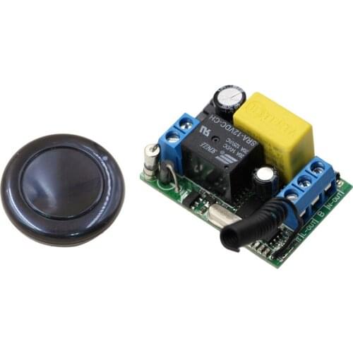 Smart Home 1 CH 1CH Wireless Relay RF Remote Control Switch Roundness Mini Transmitter Receiver AC 220V 10A 315 /433 MHz