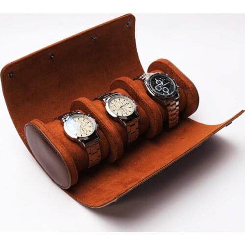 1Pc 3 Slots Watch Storage Box Durable Portable Creative Watch Holder Watch Case Watch Organizer for Home Travel Gift