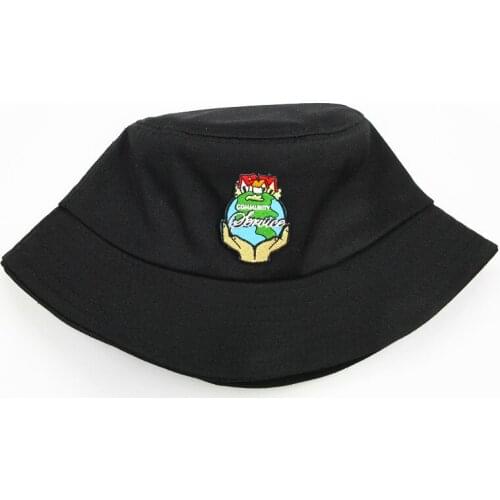 2021 Earth Embroidery Cotton Bucket Hat Fisherman Hat Outdoor Travel Hat Sun Cap Hats for Men and Women 389