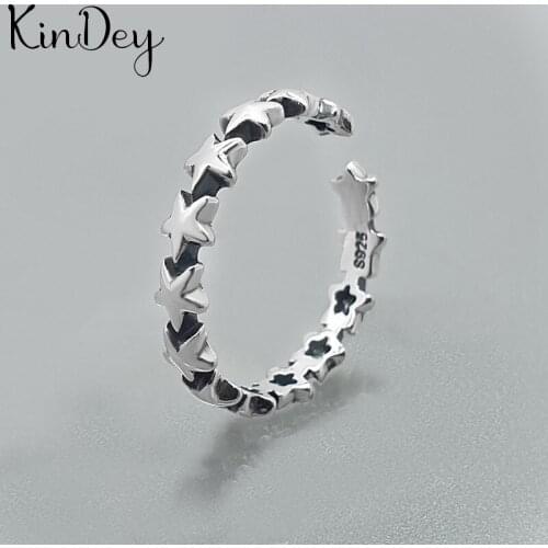 2021 New Charm Boho Star Rings For Women Lover Wedding Bridal Valentines Gifts Men Open Retro Antique Rings