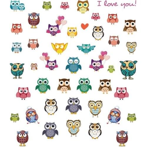 New 1/5 Sheet Owl Animal Design Water Transfer Decals Nail Art Stickers Decorations Manicure Tips DIY Accessories #279586