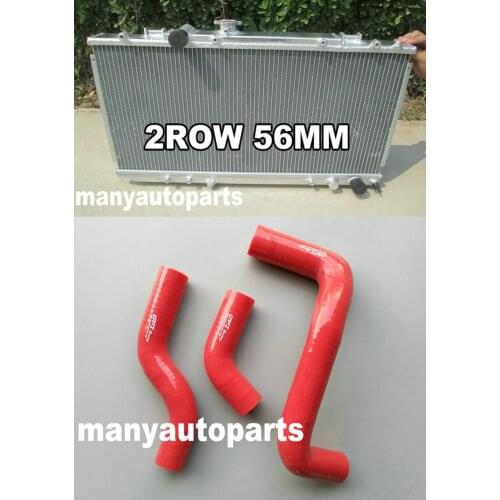 Aluminum Radiator +RED silicone Coolant hose for Toyota Celica Turbo 4WD GT-Four ST185 GT4 RC 1989-1993 2.0L 3S-GTE I4 MT