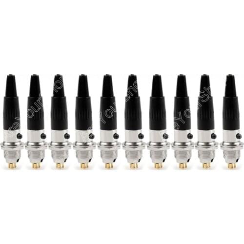 Areyourshop Sale 10 Pcs Mini Xlr 4 Pin Male Cable Inline Plug Small 4Pin Female Adapter