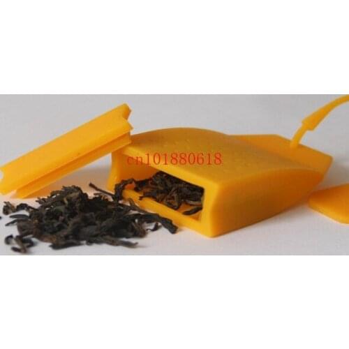 Free shipping Pad holder Silicon tea filler bag ball dipper box shape silicon tea infuser strainer,200pcs/lot