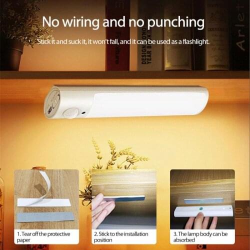 Motion Sensor Wireless LED Night Lights Bedroom Decor Light Detector Wall Decorative Lamp Staircase Closet Room Aisle Lighting