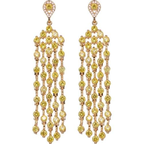 Bettyue Brand Fashion Charm Shining AAA Zircon Three Colors Jewelry Earrings For Woman EuroPean Style Wedding Gifts