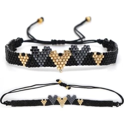 Rttooas Heart Shaped Miyuki Bead Bracelet Mexican Style Ladies Bracelet Pulseras Mujer Moda Hand Woven Beads Friendship Gift