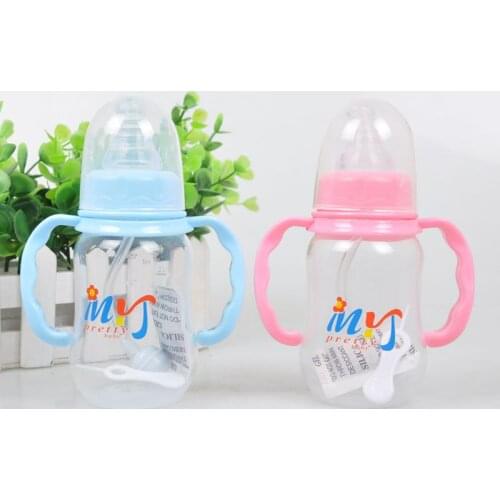 150ML Baby Feeding Handle Standard Mouth P.P Nipple Bottles Baby Bottle Feeder