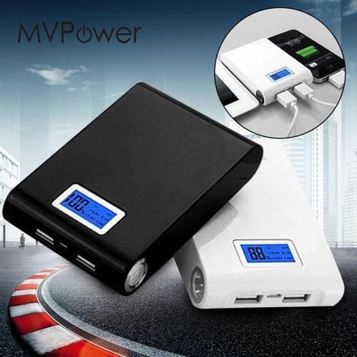 MVpower Power Bank Box Case Dual USB Charger Charging 4x18650 Battery LCD DIY Kits Set for Smart Phone Universal
