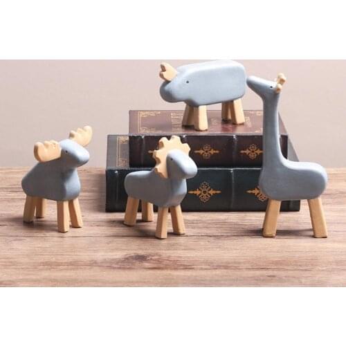 Display Mold Cartoon Animal Design Decoration Ornament Home Car Desktop Miniature Micro-landscape Birthday Gift Resin Crafts Toy