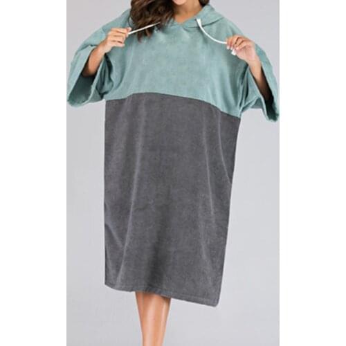 Unisex Robe Surf Swimming Bath Hooded Poncho for Pool Beach Lake Water Park