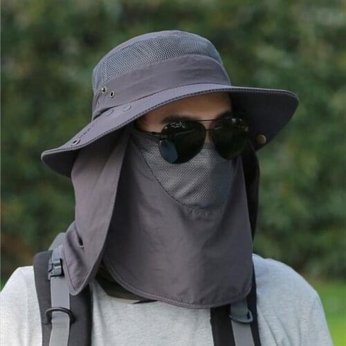 Outdoor Sports Windproof Sunscreen Visor Cap Summer Cycling Fishing Hat Thin Quick-Drying Breathable Cap With Cover