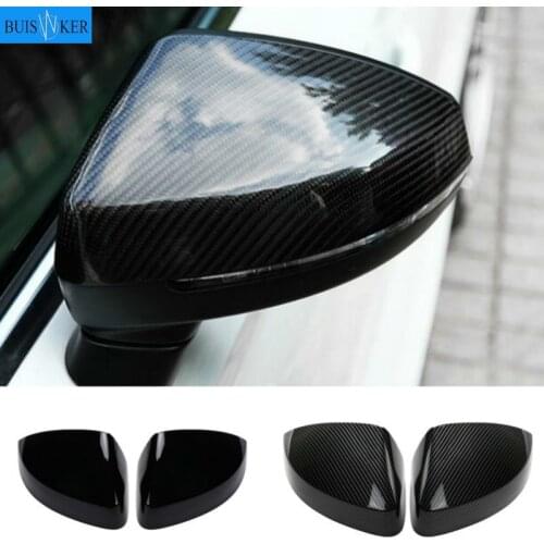 2 pieces for Audi A3 S3 8V RS3 Side Wing Mirror Covers Caps Carbon Fiber Gloss Black Mirror Caps 2013 2014 2015 2016 2017 - 2019