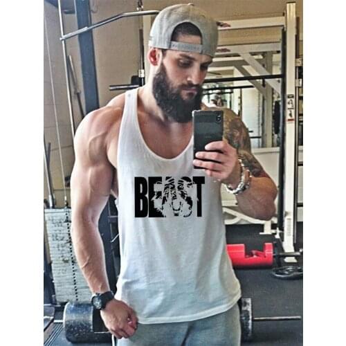 New Fashion Bodybuilding Stringer Tank Top Gyms Clothing Brand Men Fitness Undershirt Muscle Sleeveless Vest Tank top