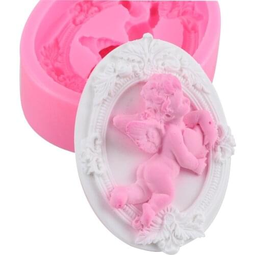 Cute Angel Baby Silicone Soap Cake Mold 3D Soap Form Candy Chocolate Fondant Cake Baking Tool DIY Aroma Plaster Clay Crafts Mold