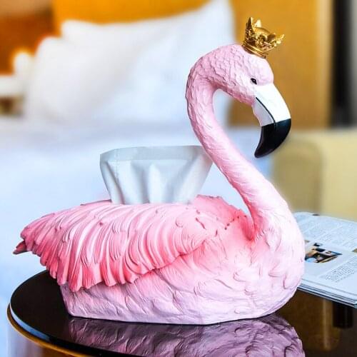 Multi-Functional Tissue Box Nordic Light Luxury High-End Flamingo